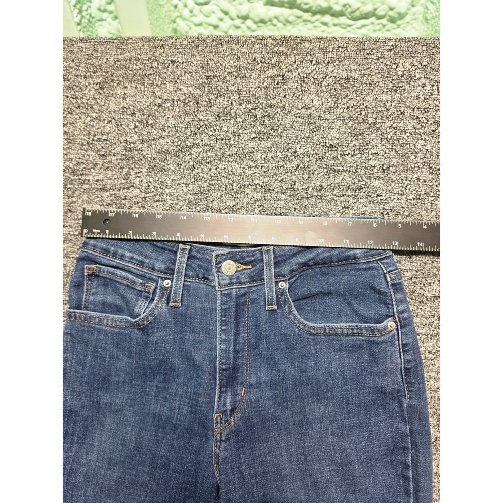 Levi's 721 High Rise Skinny Ankle Jeans Blue Medium Wash Denim 27 22850-0106 - Picture 7 of 9